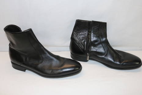 Vintage Bruno Magli Men's Black Low Boots, Made in Italy, Size 13: Looks like only worn once or just tried on, good condition, see photo's