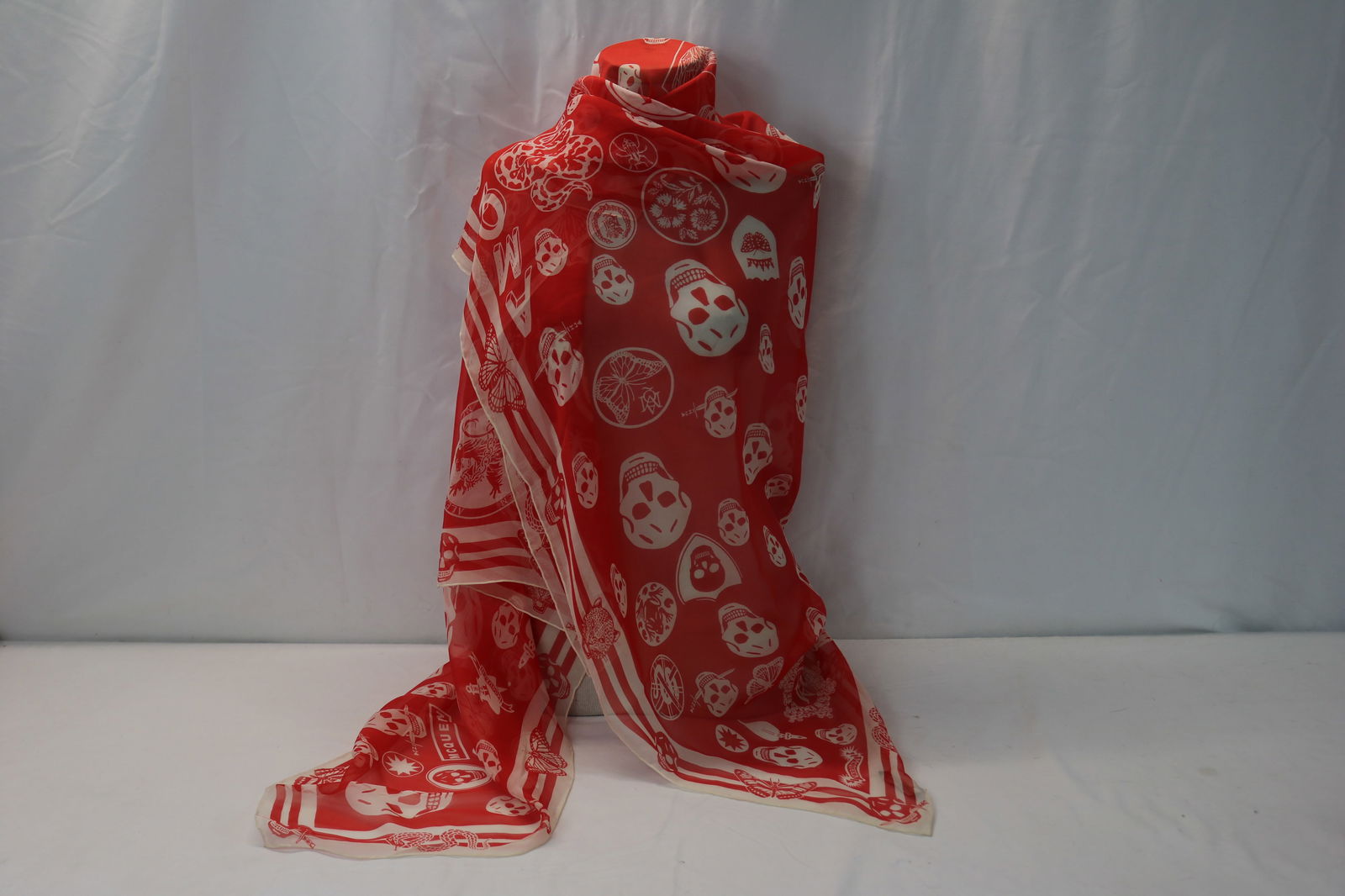 Vintage Alexander McQueen Hand Rolled Silk Scarf Made in Italy (1 of 12)