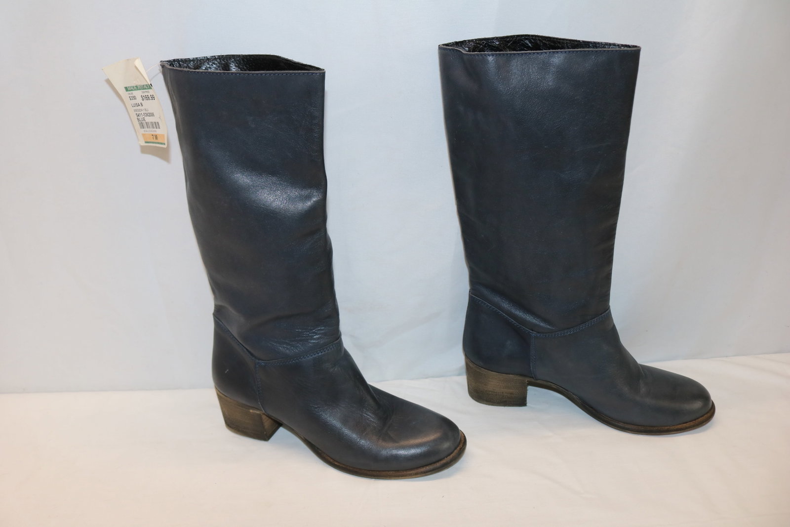 Vintage Kantia Navy Blue Ladies Boots, Made in Italy: euro size 37, good worn condition, see photo's