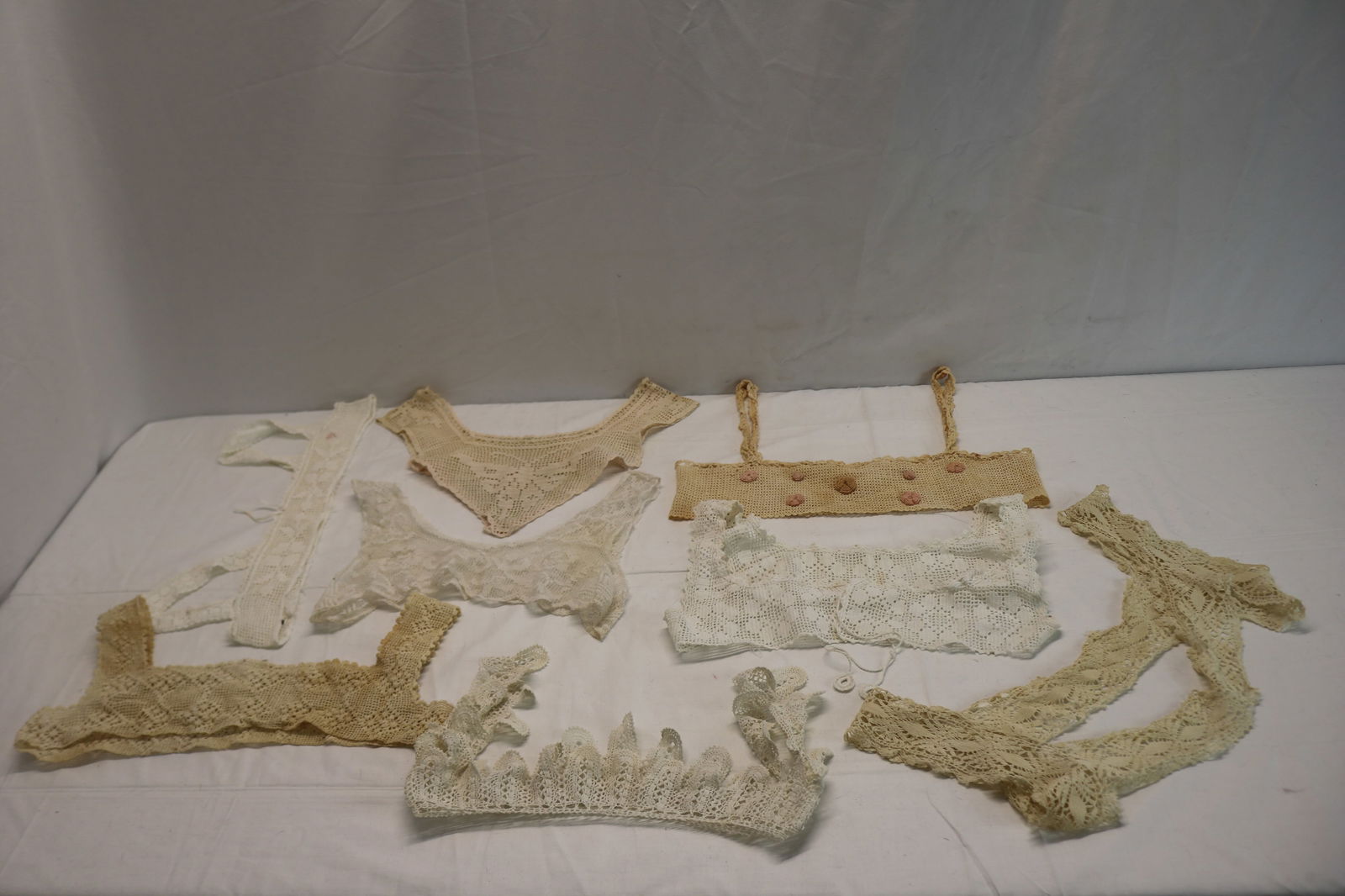 Lot of 8 Vintage Crochet Nightgown Yokes (1 of 9)