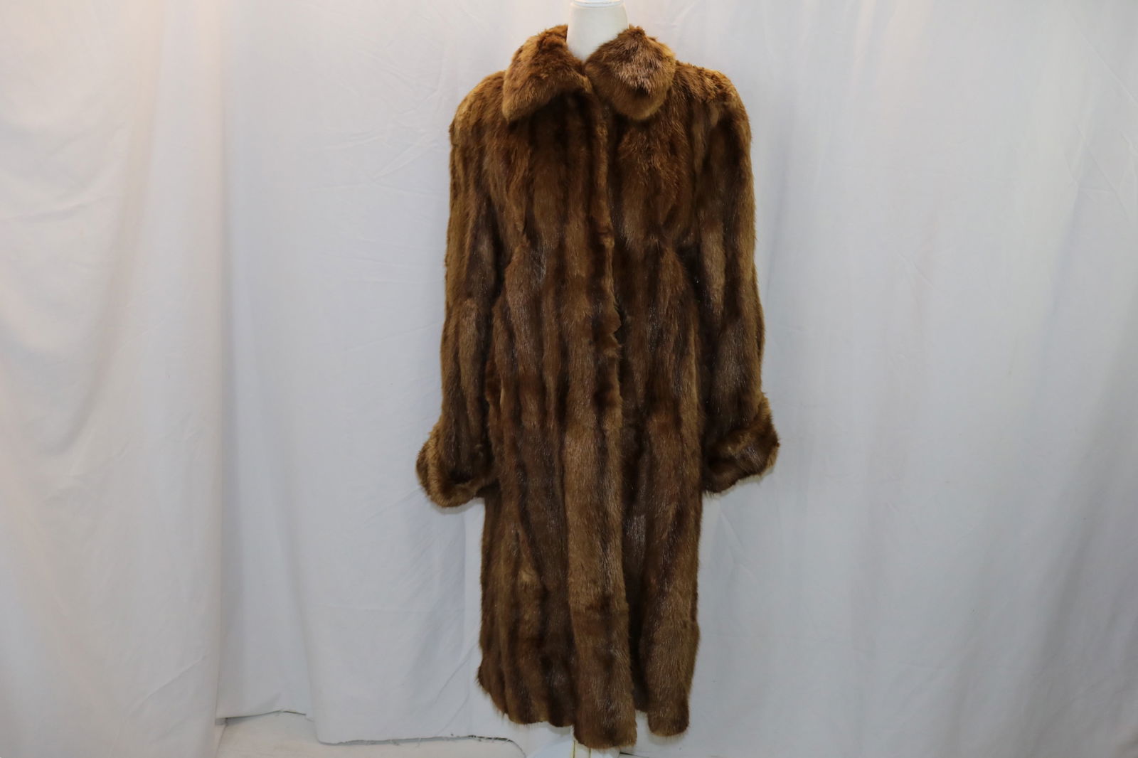 Vintage Muskrat Full Length Fur Coat, Maddie Original for R H Stearns (1 of 14)