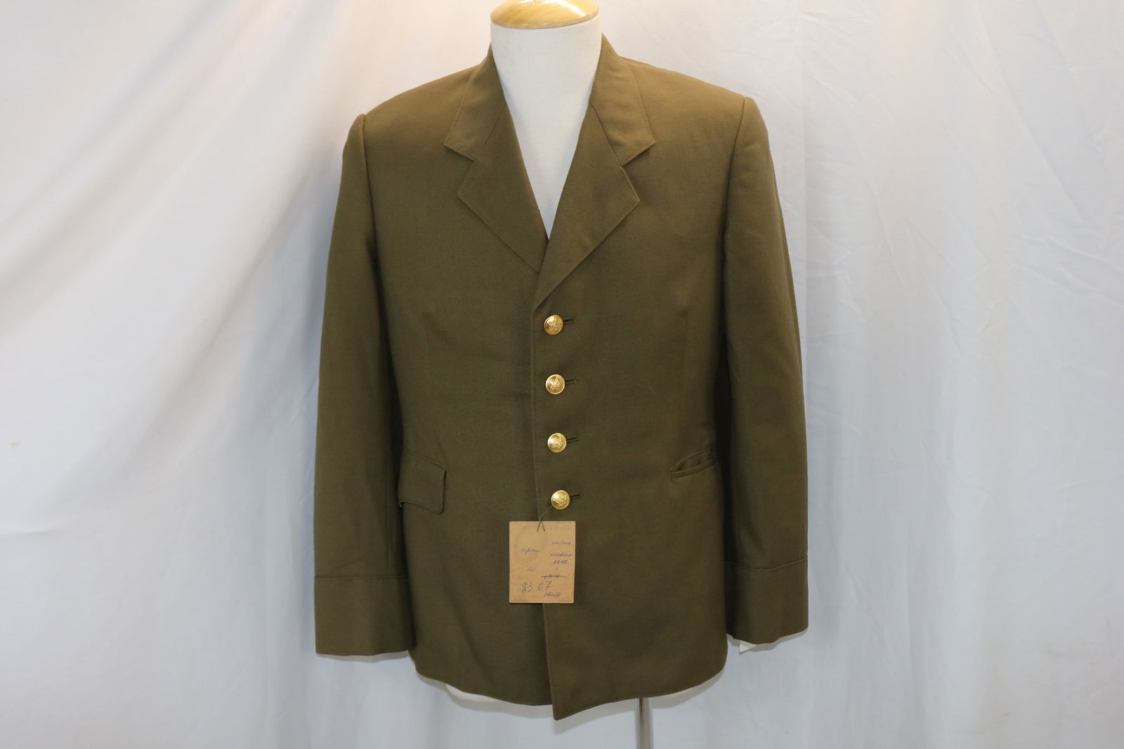 Vintage 1940's Soviet Military Jacket, Old Store Stock with Paper Label (1 of 8)