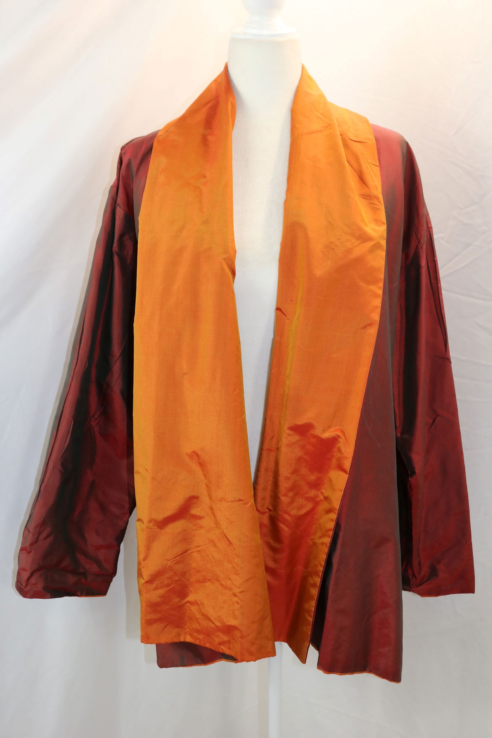 Vintage Cupcake Intonational Orange & Red Silk Jacket (1 of 7)