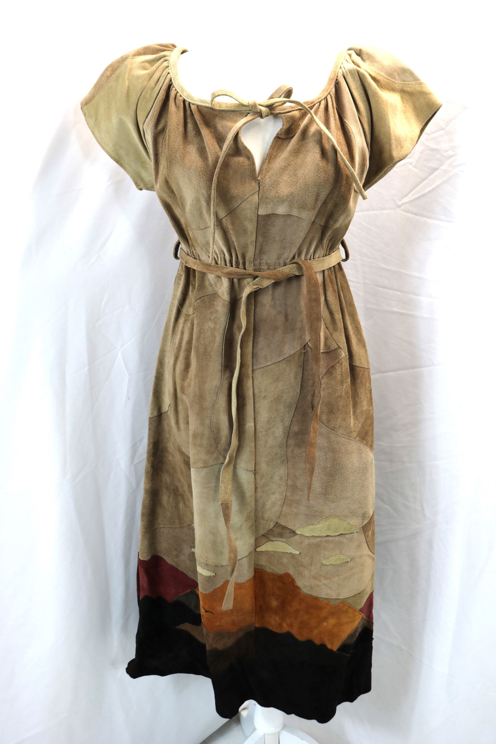 Vintage 1970's Suede Patchwork Dress by Patchwork by Miles (1 of 10)