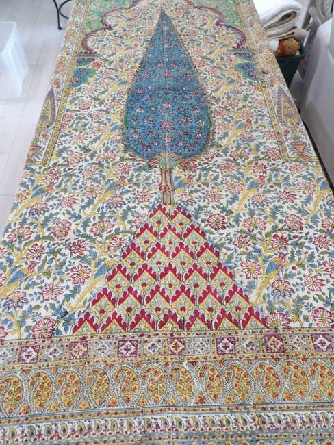 Antique Cotton Batik Shawl, Natural Dyes, 106 x 74, Indonesia Cirebon?: see photo's
