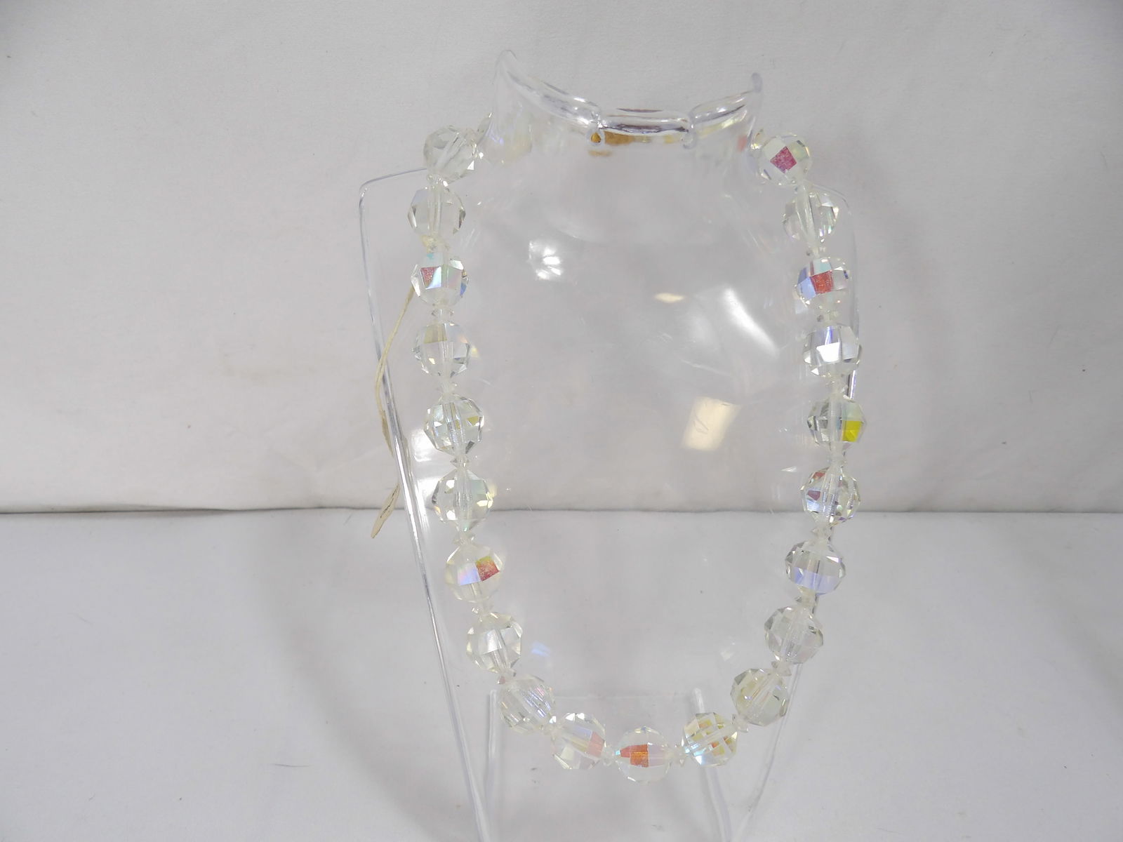 Vintage Chez Republic Iridescent Cut Crystal Beaded Necklace (1 of 4)