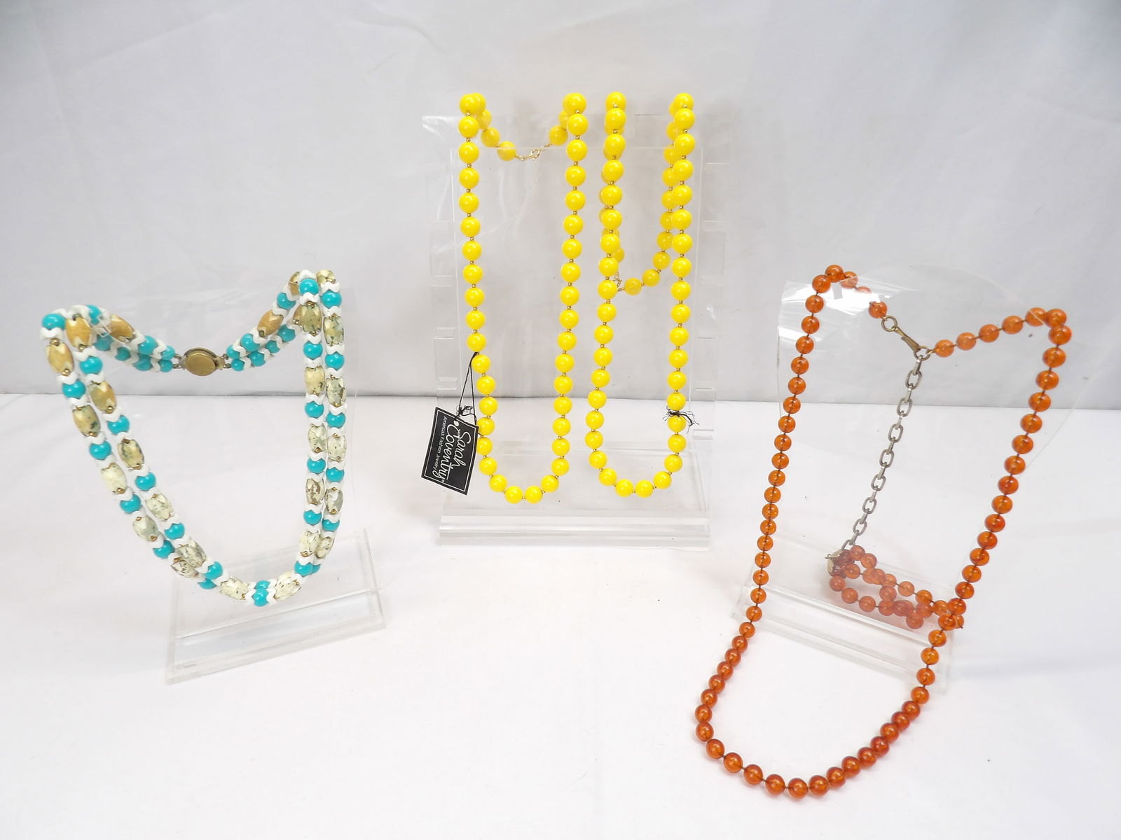 Lot of 4 Beaded Necklace, 2 Yellow Sarah Coventry (1 of 8)