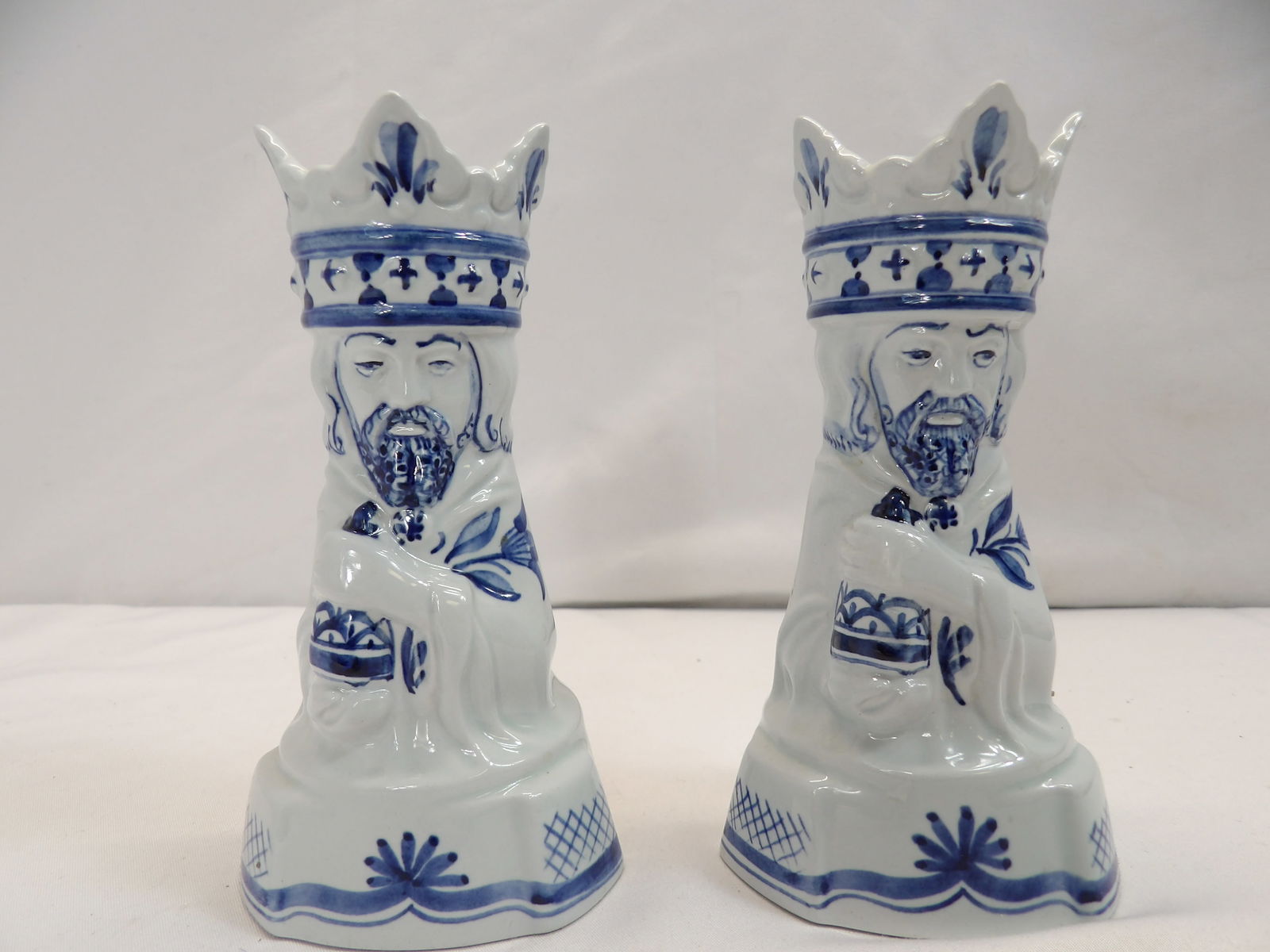 Vintage Royal Copenhagen "King" Candlesticks: approx. 5 3/4 tall, see photo's