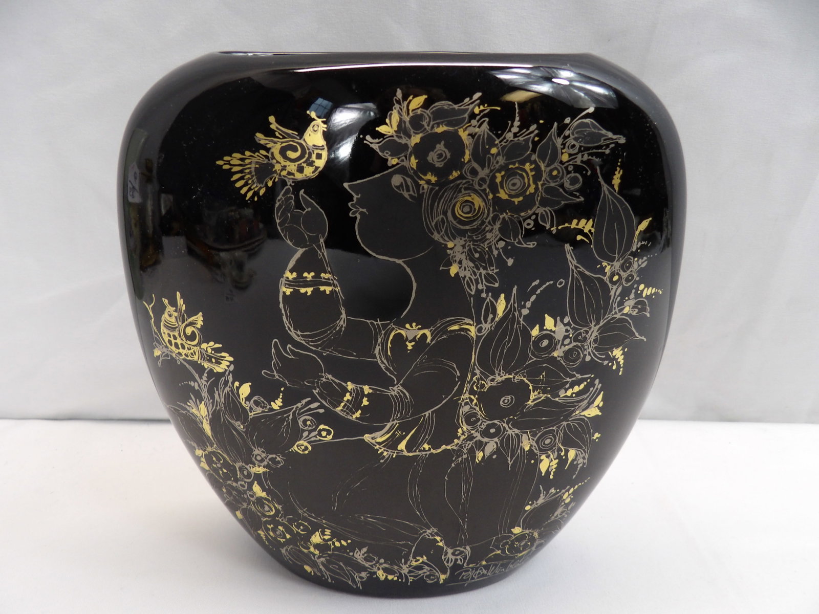 Vintage Bjorn Wilblad Pillow Vase: see photo's