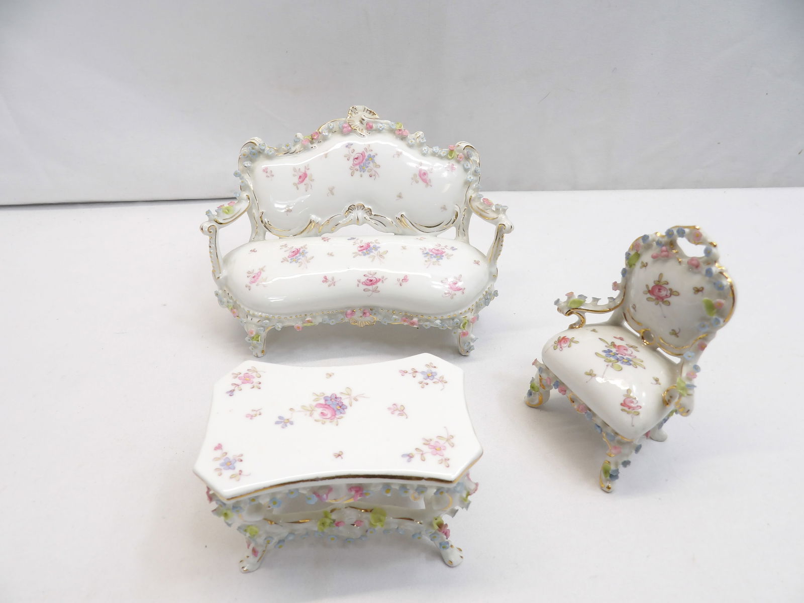 Vintage 3 Piece German Porcelain Furniture Set (1 of 20)