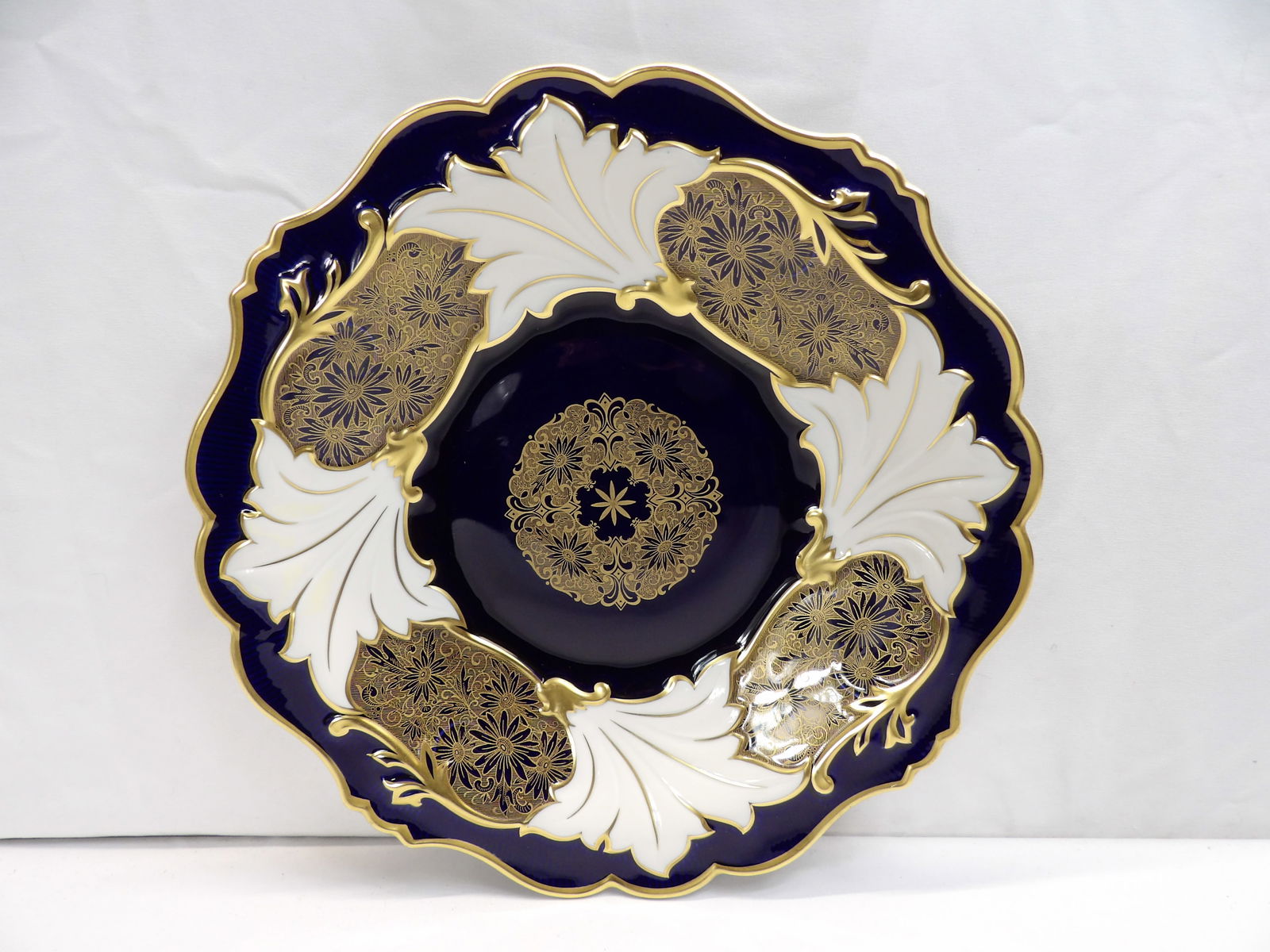 Fabulous Vintage Weimar Echt Kobalt Jutta Platter, Blue, Gold & White (1 of 4)