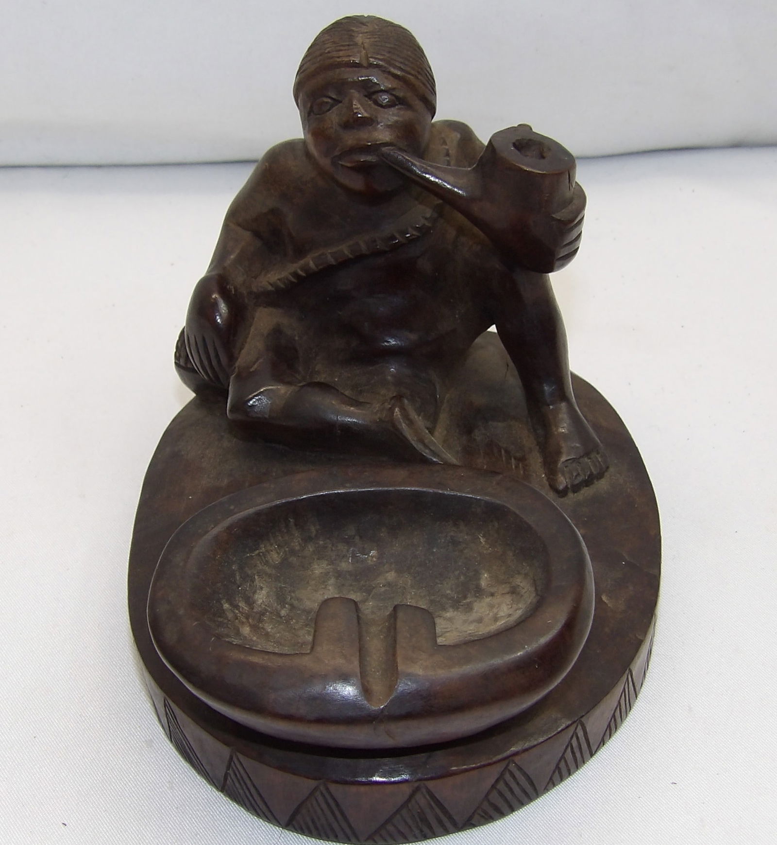 Antique Carved African Hand Carved Wooden Pipe or Cigarette Holder (1 of 6)