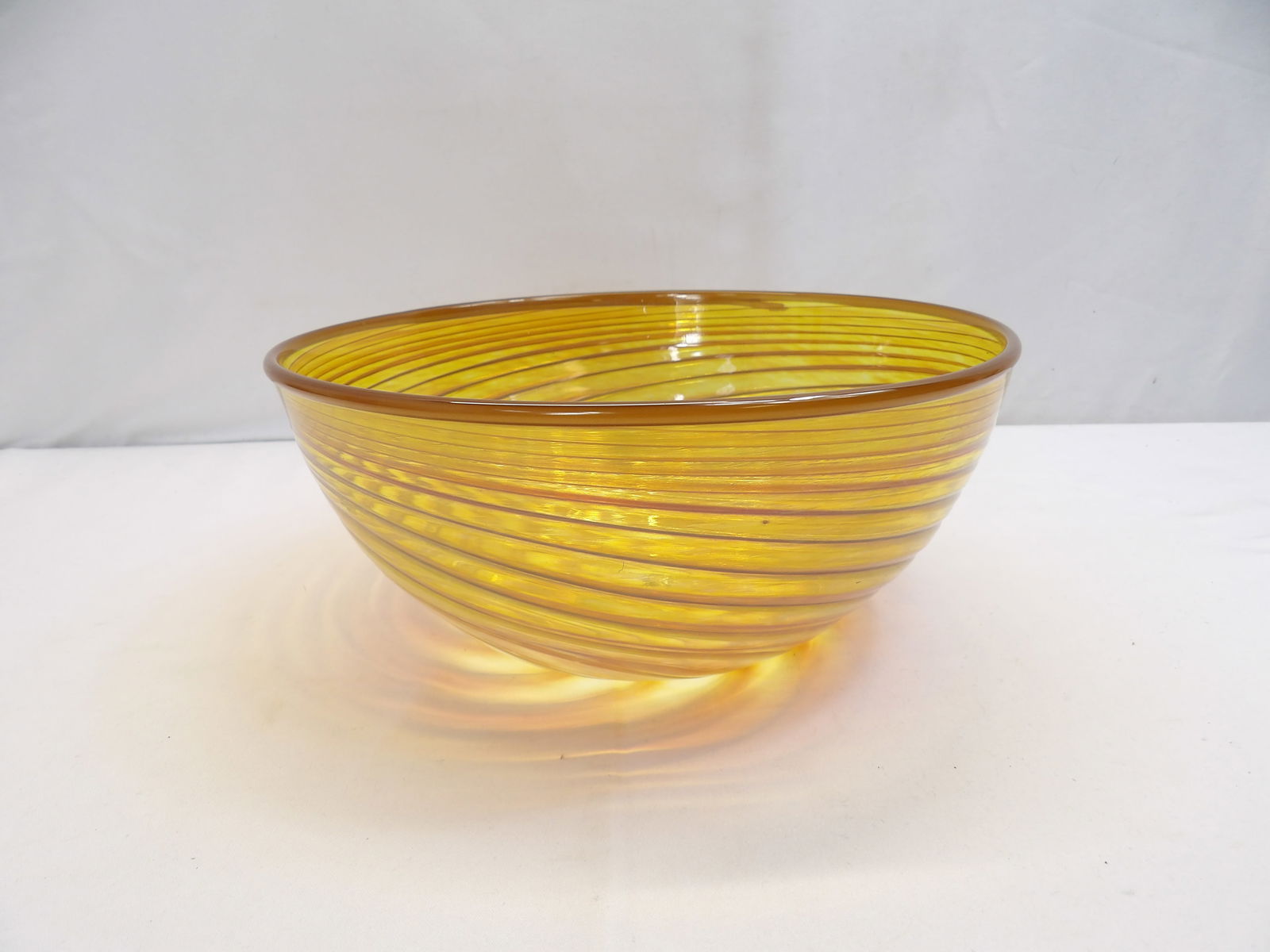 Antique Art Glass Bowl Hand Blown Open Pontil on Bottom, Unsigned (1 of 4)