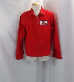 VINTAGE 1960'S KING LOUIE RED COTTON RACING JACKET