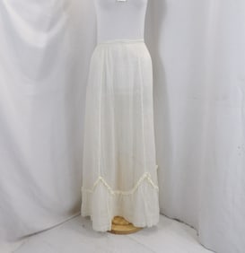 VINTAGE VICTORIAN TISSUE COTTON PETTICOAT
