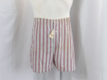 VINTAGE HANES 1930'S OLD STORE STOCK MEN'S STRIPED COTTON BOXER SHORTS
