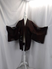 VINTAGE SILK BROCADE KIMONO HAPPI JACKET