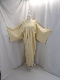 VINTAGE RAYON KIMONO WITH EMBROIDERED DRAGON