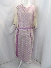 VINTAGE 1920'S PURPLE SILK & LACE DRESS