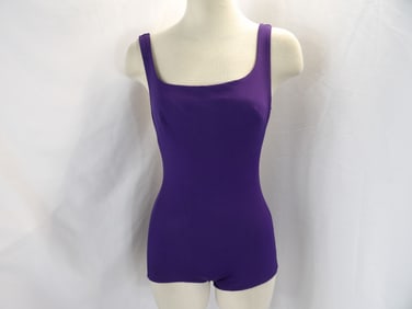 VINTAGE 1960'S COLE OF CALIFORNIA PURPLE ONE PIECE BATHING SUIT
