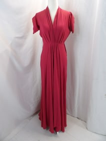 VINTAGE 1930'S ORIGINAL DESIGN RASPBERRY PINK GOWN