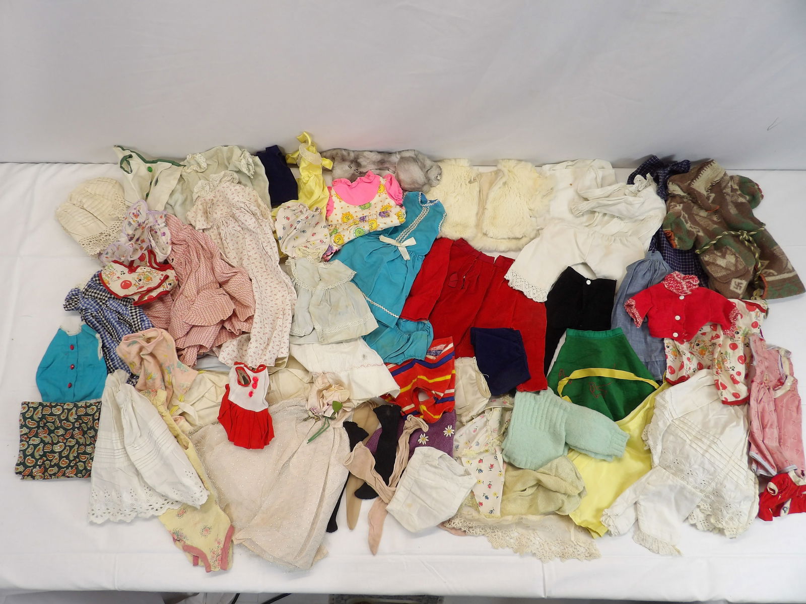 Large Lot of Victorian to 1960's Vintage Doll Clothing (1 of 10)