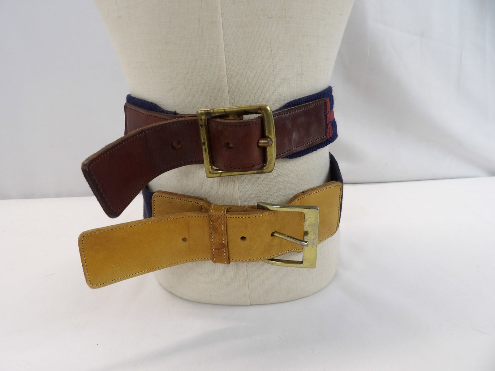 Lot of 2 Men's Vintage Coach Belts, size 34 & 30/32: good condition