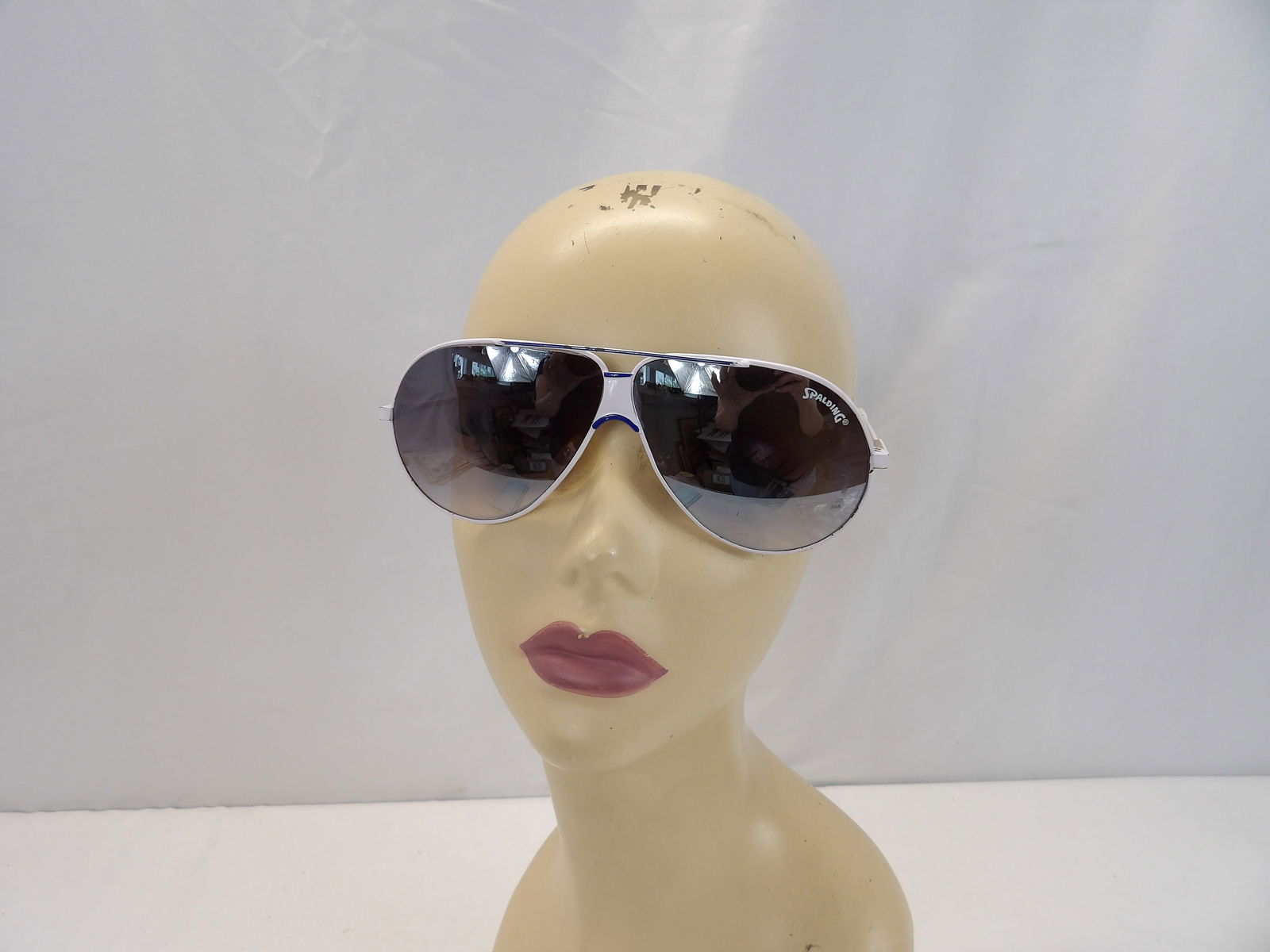 Vintage 1970/80's Spalding Aviator Sunglasses, Pink & Blue Metal Frame: see photo's