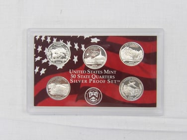 United States Mint Silver Proof Set 2006 Quarters, Nevada, Nebraska, Colorado, North Dakota, South