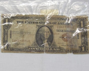 $1 Silver Certificate 1935A Hawaii Serial # C04873588C