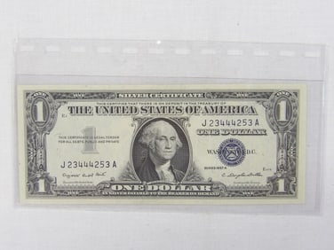 $1 Silver Certificate 1957A Uncirculated Serial # J234253A