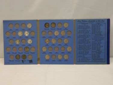 Jefferson Nickel Book with 40 Coins 1938-1961 not complete
