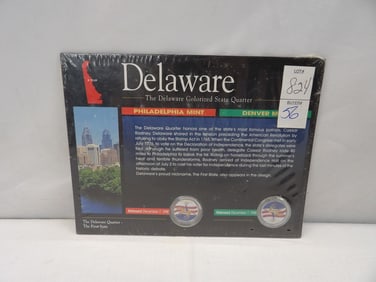 Delaware Colorized State Quarters Released 1998 with Certificate