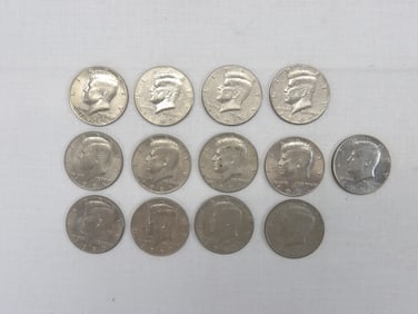 Lot of 13 Kennedy Half Dollars 1980-Bicentenial