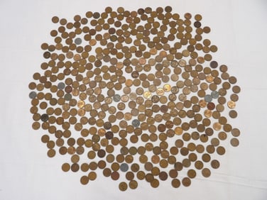 Bag Lot of approx. 411 Wheat Pennies 1900-1950's
