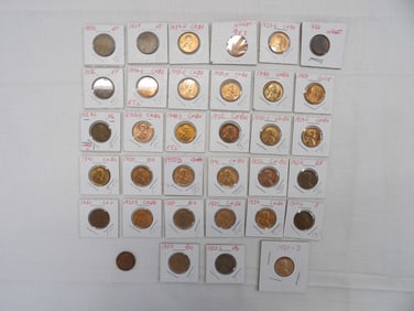 Lot of 34 Wheat Pennies