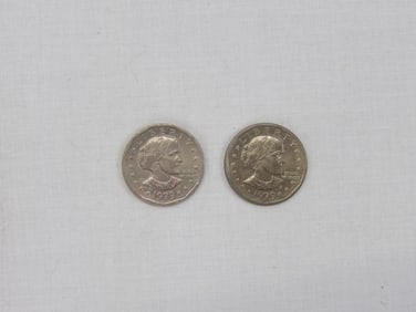 Lot of 2 Susan B Anthony 1979 Dollar Coins