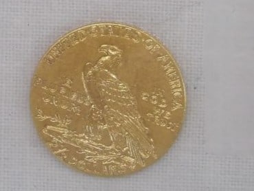 1909 Indian Head 2 1/2 Dollars Gold Coin