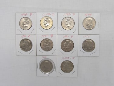 Lot of 10 Kennedy Half's, Various Dates