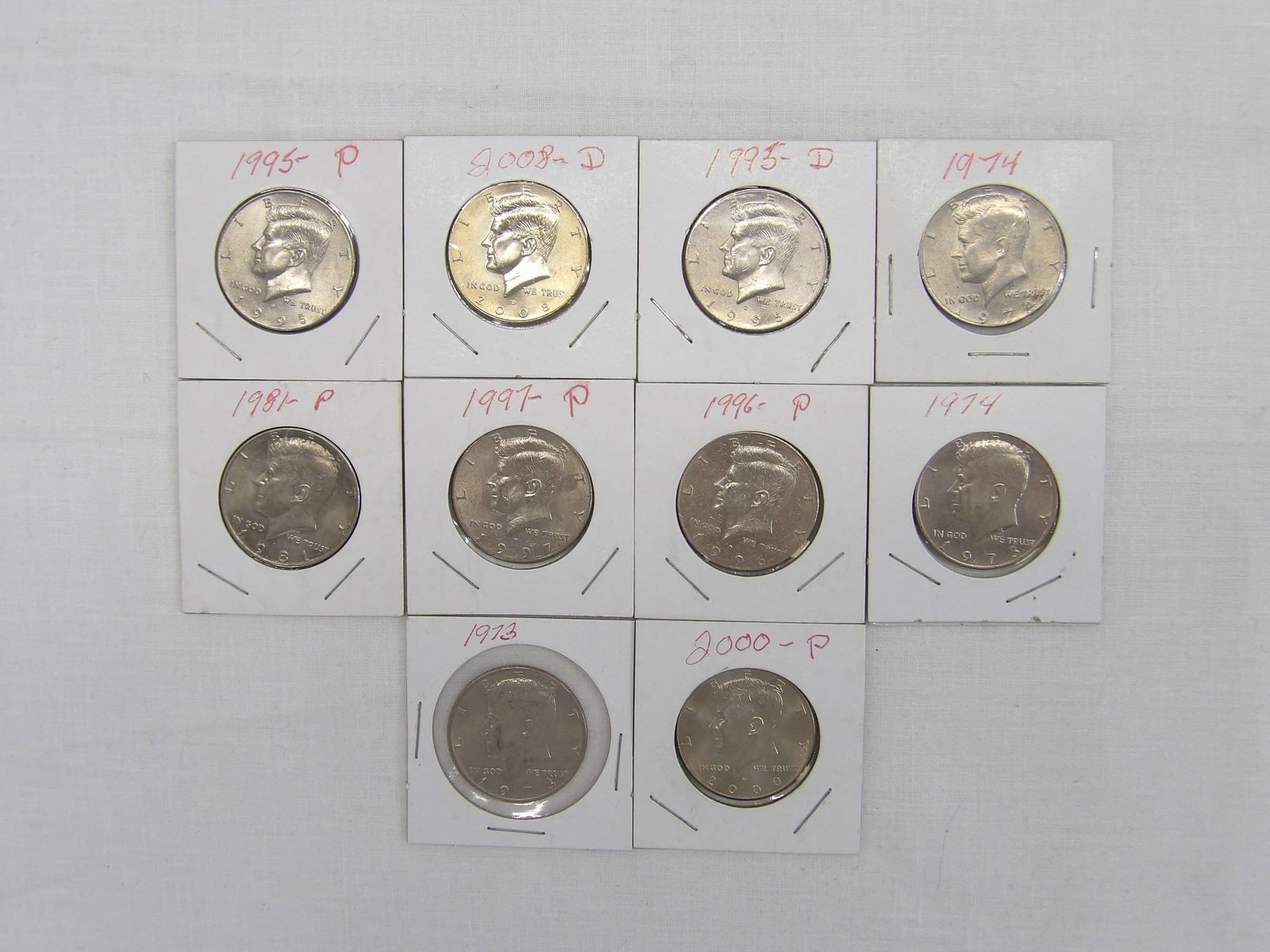 Lot of 10 Kennedy Half's, Various Dates (1 of 10)