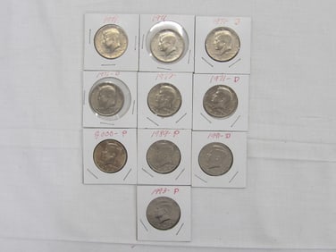Lot of 10 Kennedy Half's, Various Dates
