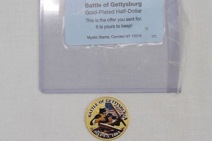 Gold-Plated Battle of Gettysburg Half Dollar, 2015