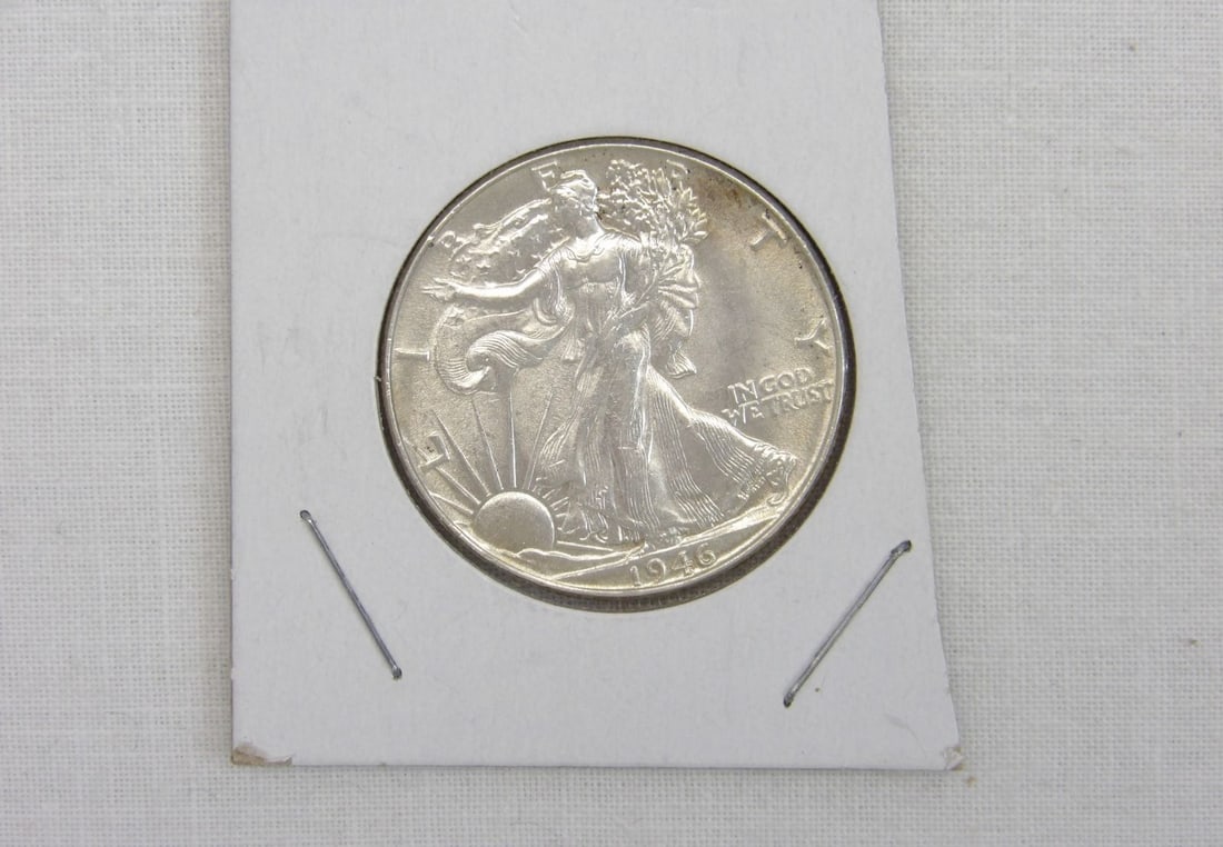1946 Walking Liberty Silver Half Dollar Coin (1 of 2)