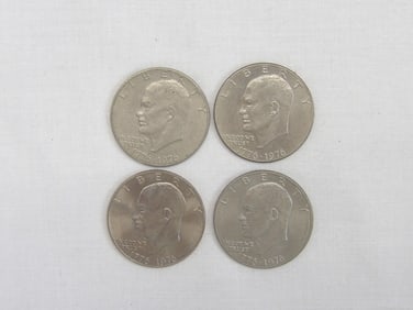 Lot of 4 Eisenhower One Dollar Bicentennial Coins