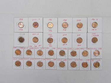 Lot of 28 Various Lincoln Pennies