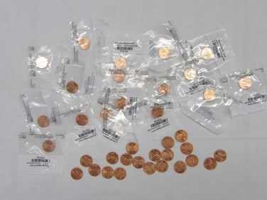 Lot of 37 Lincoln Head uncirculated Pennies