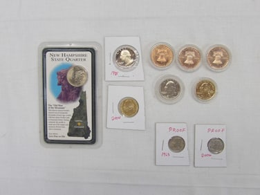 Lot of 10 Various Proof Coins