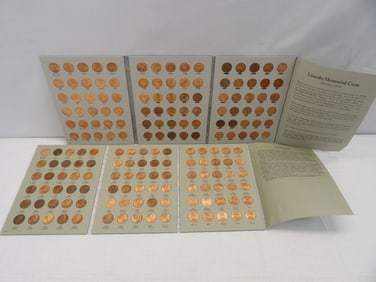 Lot of 2 Lincoln Cent Books, Many Uncirculated