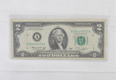 1976 United States Two Dollar Bill
