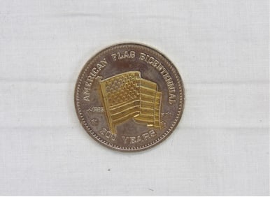 1985 Double Eagle 200 Year Bicentennial Commemorative Coin, Gold & Silver Plate